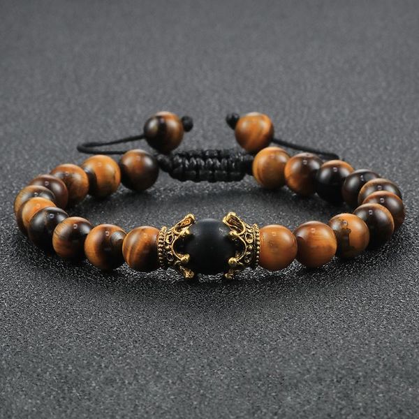 beaded, strands adjustable tiger eye stone bracelet charm king crown men black onyx hematite beads bracelets bangles jewelry male pulseira
beaded, strands adjustable tiger eye stone bracelet charm king crown men black onyx hematite beads bracelets bangles jewelry male pulseira