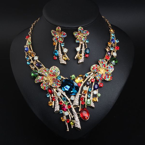 jewelry set exaggerated crystal flower color necklace earring set bridal banquet dress accessories, Slivery;golden
jewelry set exaggerated crystal flower color necklace earring set bridal banquet dress accessories, Slivery;golden