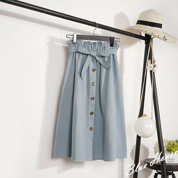 women high waist pleated button a line party midi skirt lotus leaf belt loose new long skirt, Red;black
women high waist pleated button a line party midi skirt lotus leaf belt loose new long skirt, Red;black