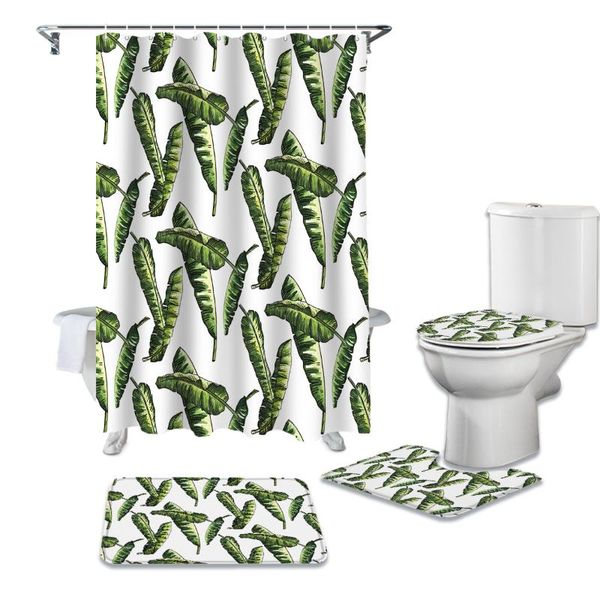 tropical plant banana leave shower curtain set for bathroom bath mat rug carpet for toilet lid cover bathtub home decor gift
tropical plant banana leave shower curtain set for bathroom bath mat rug carpet for toilet lid cover bathtub home decor gift