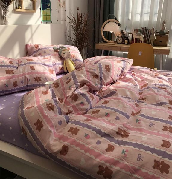 bedding sets cute cartoon bear set,lovely unusual pink purple cotton twin full home textile bed sheet pillow case quilt cover
bedding sets cute cartoon bear set,lovely unusual pink purple cotton twin full home textile bed sheet pillow case quilt cover