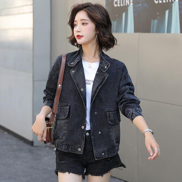 women's jackets denim jacket women short casual loose nice spring and autumn korean retro ins black, Black;brown
women's jackets denim jacket women short casual loose nice spring and autumn korean retro ins black, Black;brown