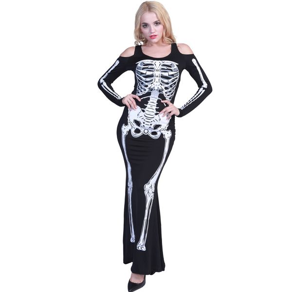 halloween foreign women's dresses ladies comfortable loose party holiday show long sleeves long dress off shoulder, Black;gray
halloween foreign women's dresses ladies comfortable loose party holiday show long sleeves long dress off shoulder, Black;gray