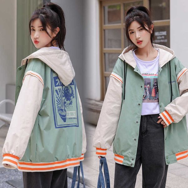 2021 autumn han fan salt department ins hooded loose coat students fried street can salt sweet baseball et et girl, Black;brown
2021 autumn han fan salt department ins hooded loose coat students fried street can salt sweet baseball et et girl, Black;brown