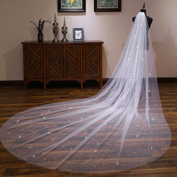bridal veils real pos shiny bronzing white 350cm 2021 headwear long wedding marriage veil accessories, Black
bridal veils real pos shiny bronzing white 350cm 2021 headwear long wedding marriage veil accessories, Black