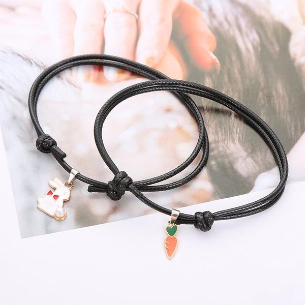 link, chain fashion 2-piece set carrot bracelets creative charming couple bracelet accessories jewelry gift for good friend, Black
link, chain fashion 2-piece set carrot bracelets creative charming couple bracelet accessories jewelry gift for good friend, Black