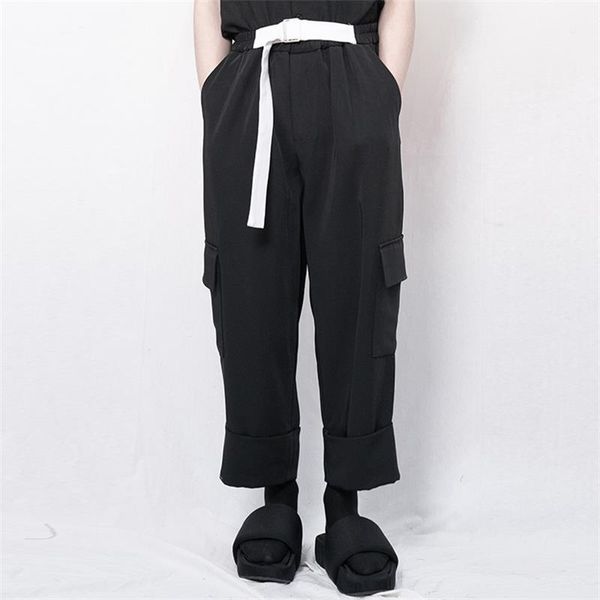 men's pants 2021 casual 9-point loose large crimped work clothes dark pocket harlan, Black
men's pants 2021 casual 9-point loose large crimped work clothes dark pocket harlan, Black