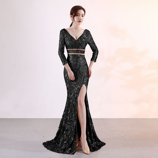 side slit prom party dresses deep v neck sequin mermaid bridesmaid evening dress for women 5alf, Black;gray
side slit prom party dresses deep v neck sequin mermaid bridesmaid evening dress for women 5alf, Black;gray