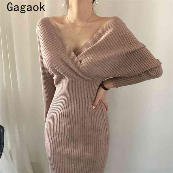 woman sweater dress autumn winter solid sheath v-neck midi knitted dresses slim chic wild bodycon vestidos 210531, Black;gray
woman sweater dress autumn winter solid sheath v-neck midi knitted dresses slim chic wild bodycon vestidos 210531, Black;gray