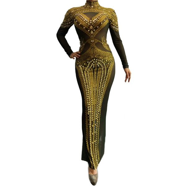 sparkly rhinestones mesh transparent stretch long dress women crystals evening prom celebrity party dresses singer stage costume, Black;red
sparkly rhinestones mesh transparent stretch long dress women crystals evening prom celebrity party dresses singer stage costume, Black;red