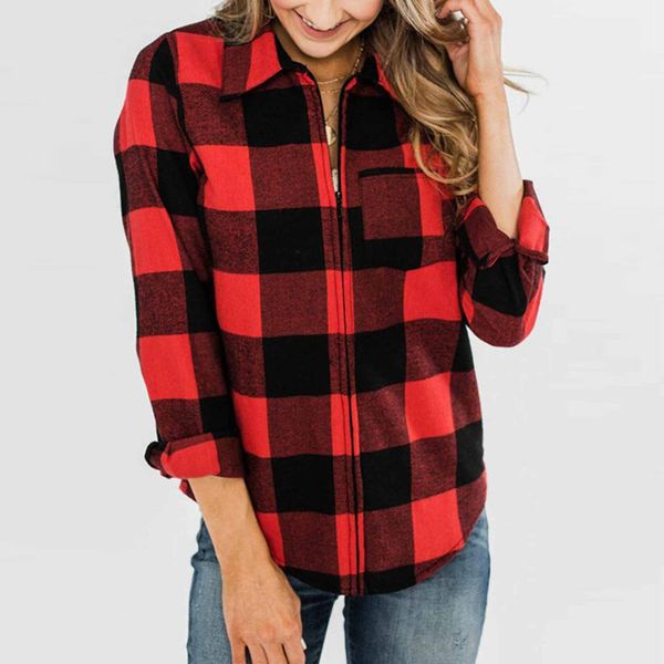 2020 coat autumn and winter new red plaid women's long sve et 851401, Black;brown
2020 coat autumn and winter new red plaid women's long sve et 851401, Black;brown