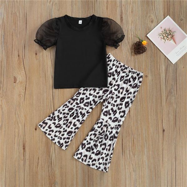 2021 sale fashion kids baby girls fashion 2-piece outfit set puff sleeve +leopard flared pants set, White
2021 sale fashion kids baby girls fashion 2-piece outfit set puff sleeve +leopard flared pants set, White
