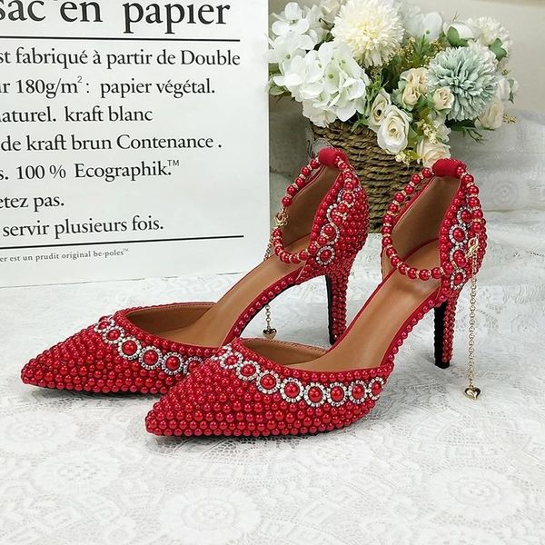 sandals loveincrystal women red peal bridal wedding shoes sweet high heel ladies party dress thin heels ankle strap, Black
sandals loveincrystal women red peal bridal wedding shoes sweet high heel ladies party dress thin heels ankle strap, Black