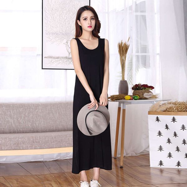 popular black modal dress loose bottomed suspender vest long summer skirt large fat mm women's inside hot, White;black
popular black modal dress loose bottomed suspender vest long summer skirt large fat mm women's inside hot, White;black