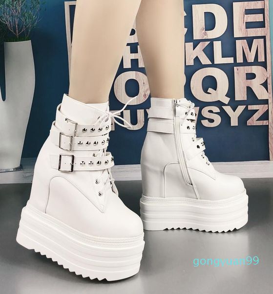 boots fall 2021 14cm wedge rivet women's bare thick bottom platform shoes super high heels, Black
boots fall 2021 14cm wedge rivet women's bare thick bottom platform shoes super high heels, Black