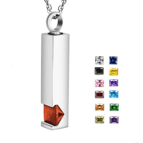 pendant necklaces stainless steel 12 kinds zircon birthstone cremation jewelry for ashes men women urn necklace memorial, Silver
pendant necklaces stainless steel 12 kinds zircon birthstone cremation jewelry for ashes men women urn necklace memorial, Silver
