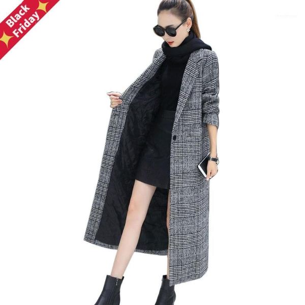 fashion women wool coat plaid classics female loose long single breasted coats 2021 spring autumn jackets trench outerwear wj54 women's, Black
fashion women wool coat plaid classics female loose long single breasted coats 2021 spring autumn jackets trench outerwear wj54 women's, Black