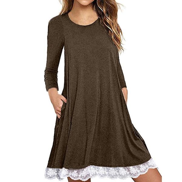 casual dresses women's dress women simple fashion long sleeve loose cotton lace t-shirt with pocket dress#3s, Black;gray
casual dresses women's dress women simple fashion long sleeve loose cotton lace t-shirt with pocket dress#3s, Black;gray
