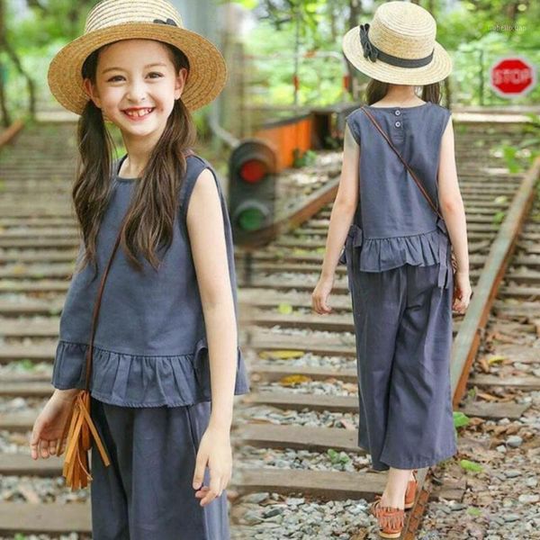 clothing sets summer girls tshirt widepants 2pcs set outfit kids tracksuit casual costume children clothes outwear 6 8 12 16 y1, White
clothing sets summer girls tshirt widepants 2pcs set outfit kids tracksuit casual costume children clothes outwear 6 8 12 16 y1, White