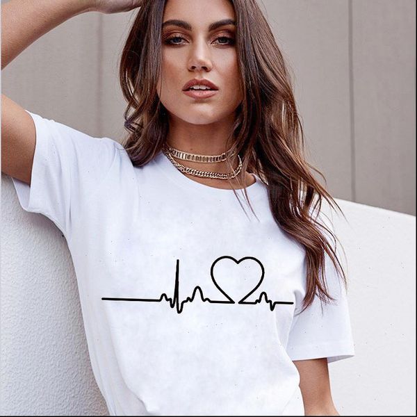 korean style heart printed t shirt fashion summer short sleeve round nack t shirts leisure tees casual clothes, White
korean style heart printed t shirt fashion summer short sleeve round nack t shirts leisure tees casual clothes, White