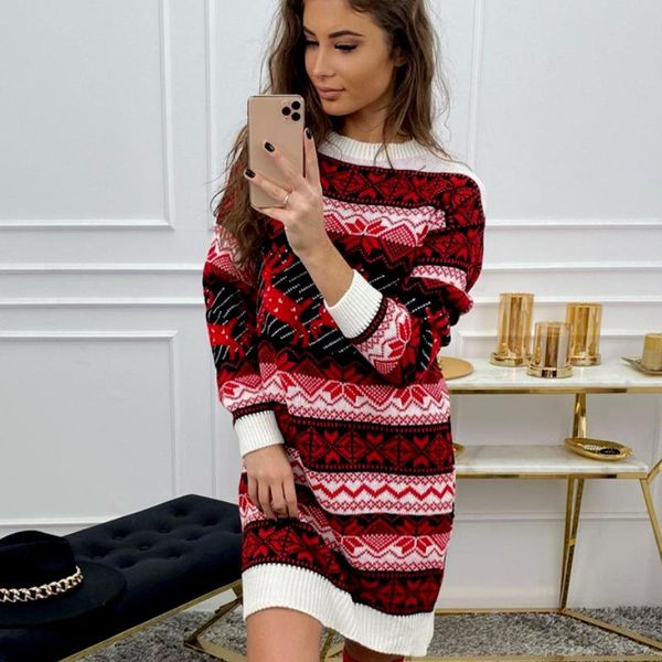 casual dresses fashion streetwear winter dress christmas snowflake knitted jacquard women o-neck slim long sleeve, Black;gray
casual dresses fashion streetwear winter dress christmas snowflake knitted jacquard women o-neck slim long sleeve, Black;gray