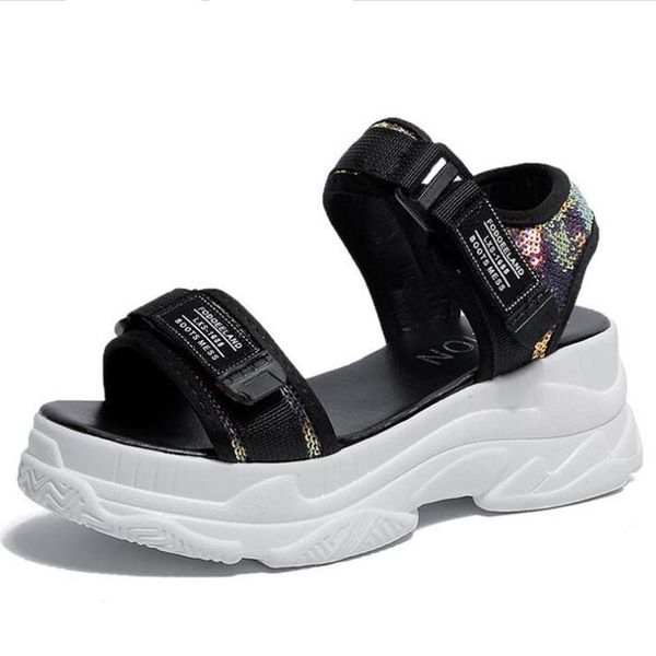 summer women sandals buckle design black white platform sandals white comfortable women's thick sole beach shoes c553
summer women sandals buckle design black white platform sandals white comfortable women's thick sole beach shoes c553