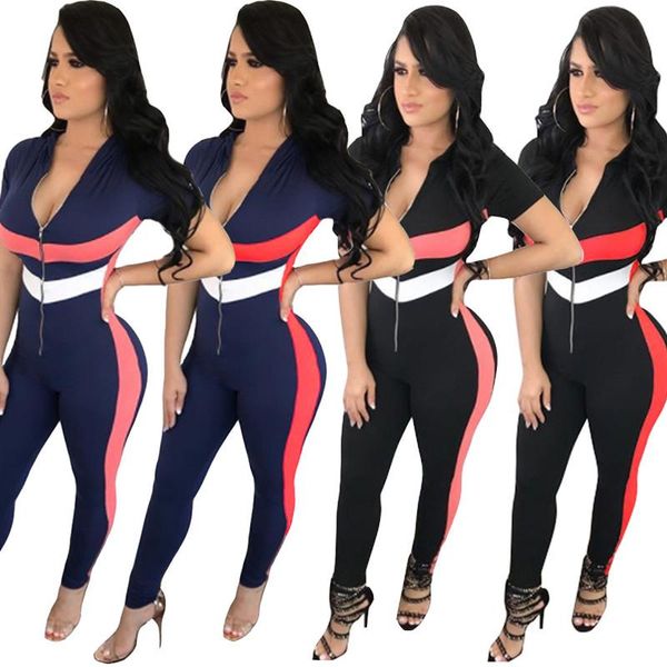 women's jumpsuits & rompers zipper hooded for women patchwork short sleeve bodysuit street wear overalls one piece trousers playsuits, Black;white
women's jumpsuits & rompers zipper hooded for women patchwork short sleeve bodysuit street wear overalls one piece trousers playsuits, Black;white