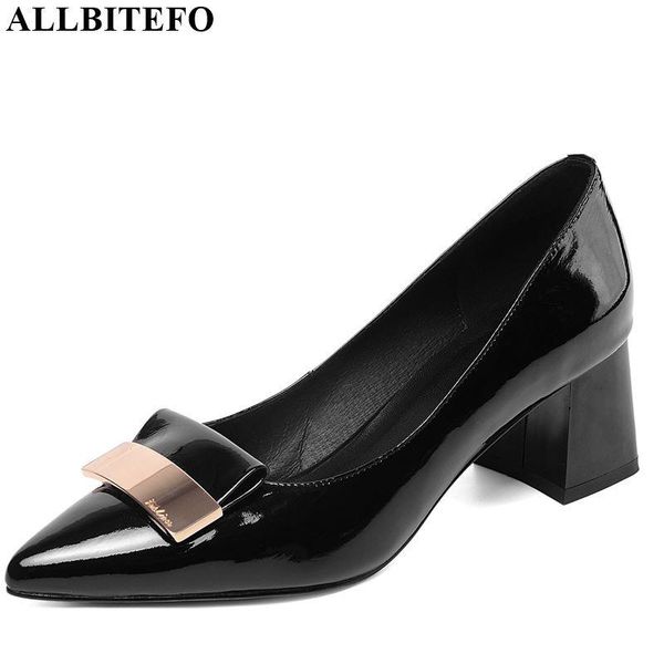 dress shoes allbitefo genuine leather women heels comfortable metal decoration fashion heel spring autumn, Black
dress shoes allbitefo genuine leather women heels comfortable metal decoration fashion heel spring autumn, Black