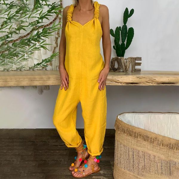 women's jumpsuits & rompers 2021 solid strappy bodysuit casual jumpsuit women dungarees vintage loose long overalls fashion ropa mujer, Black;white
women's jumpsuits & rompers 2021 solid strappy bodysuit casual jumpsuit women dungarees vintage loose long overalls fashion ropa mujer, Black;white