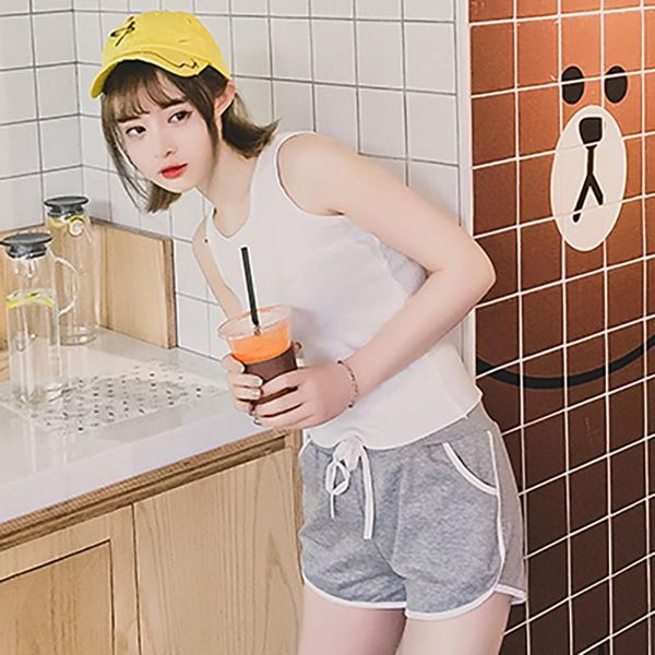 women's shorts solid color woman summer casual plus size high waist female black white loose beach sexy, White;black
women's shorts solid color woman summer casual plus size high waist female black white loose beach sexy, White;black