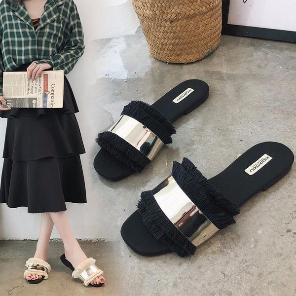 slippers zar woman 2021 flat shoes spring summer fashion tassel round toe flat-heeled beach sandals for women black plus size 40
slippers zar woman 2021 flat shoes spring summer fashion tassel round toe flat-heeled beach sandals for women black plus size 40