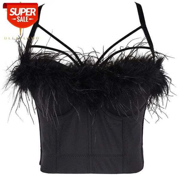 black strapless stage costume feather tank backless corset camisole female outwear women's clothing slim crop #xg3q, White
black strapless stage costume feather tank backless corset camisole female outwear women's clothing slim crop #xg3q, White