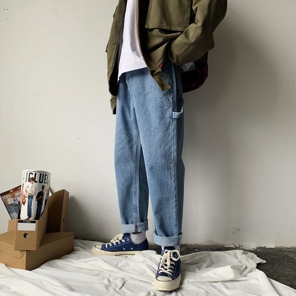 2021 new spring men's brand tide baggy cargo pocket jeans black/blue color classic homme casual pants biker denim trousers -2xl d577
2021 new spring men's brand tide baggy cargo pocket jeans black/blue color classic homme casual pants biker denim trousers -2xl d577