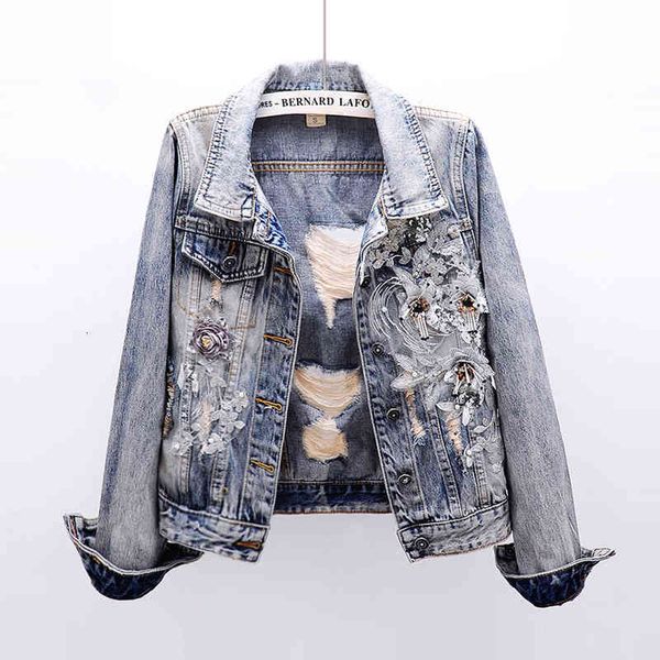 women's jackets denim women spring autumn beaded flowers embroidery slim hole long sleeve jeans plus size basic coat outerwea 7q6g, Black;brown
women's jackets denim women spring autumn beaded flowers embroidery slim hole long sleeve jeans plus size basic coat outerwea 7q6g, Black;brown
