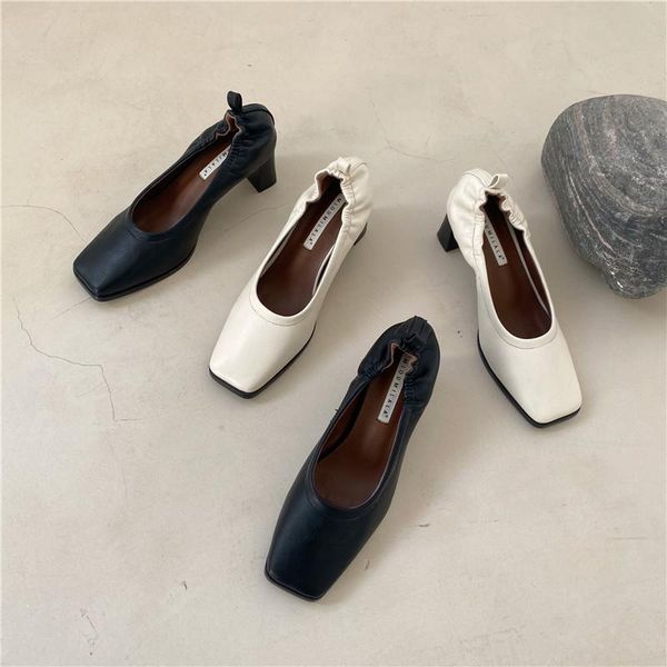 dress shoes monmoira vintage square toe elegant high heels women pumps 2021 solid elastic band soft office ladies, Black
dress shoes monmoira vintage square toe elegant high heels women pumps 2021 solid elastic band soft office ladies, Black