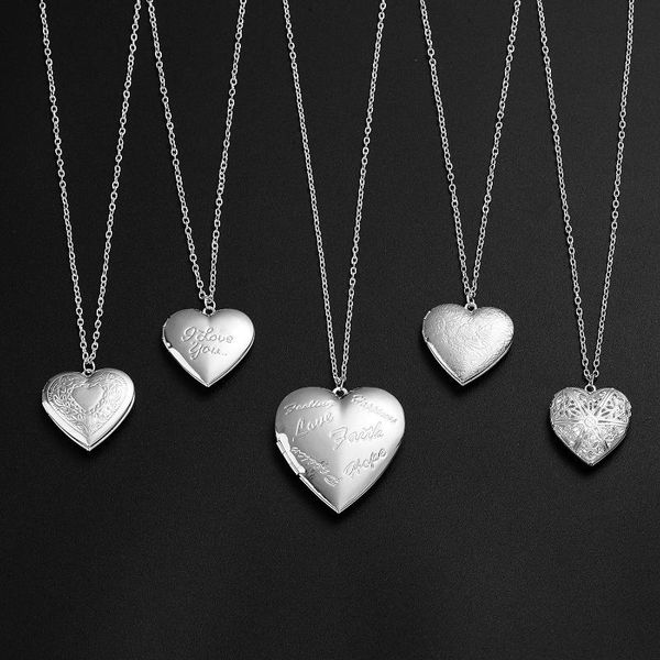 pendant necklaces 1pc simple hollow flower carving heart shape silver plated open locket box link chain necklace
pendant necklaces 1pc simple hollow flower carving heart shape silver plated open locket box link chain necklace