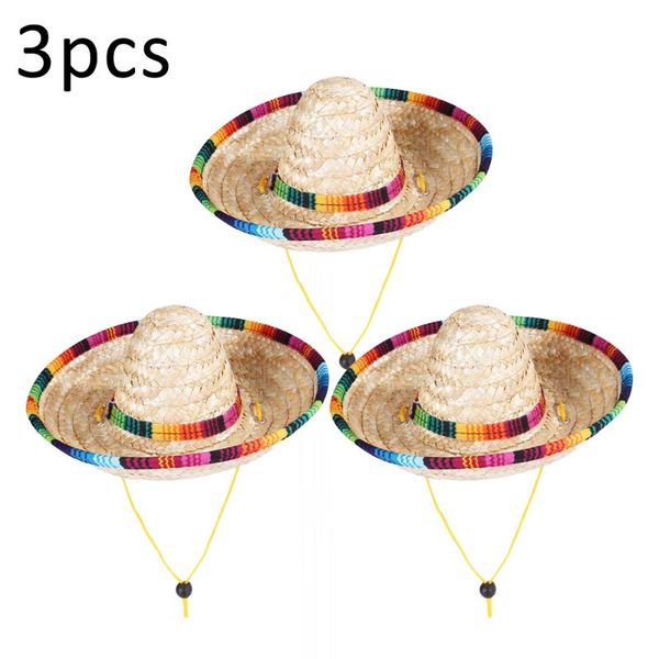 dog apparel 3pcs mini pet dogs hat creative woven straw sombrero adjustable sun shade hats hawaii style supplies for cat kitten
dog apparel 3pcs mini pet dogs hat creative woven straw sombrero adjustable sun shade hats hawaii style supplies for cat kitten