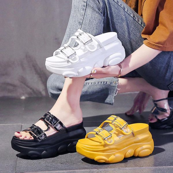 female shoes slippers soft on a wedge platform women heels luxury slides 2021 comfort flat high designer concise fashion pu spri, Black
female shoes slippers soft on a wedge platform women heels luxury slides 2021 comfort flat high designer concise fashion pu spri, Black