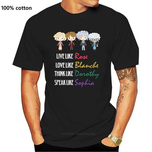 men's t-shirts the golden girls live like rose love blanche g200 black cotton t-shirt men, White;black
men's t-shirts the golden girls live like rose love blanche g200 black cotton t-shirt men, White;black