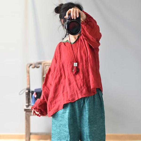 women's blouses & shirts women cotton linen v neck shirt 2021 spring summer lantern sleeve solid color big size vintage blouse, White
women's blouses & shirts women cotton linen v neck shirt 2021 spring summer lantern sleeve solid color big size vintage blouse, White