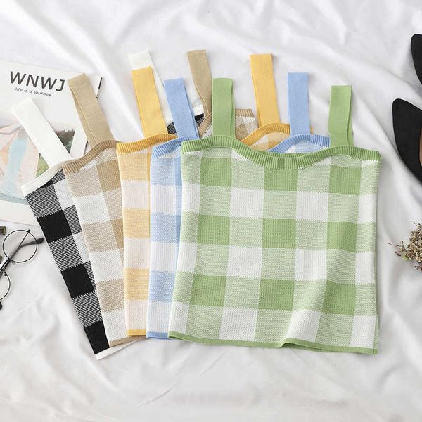 slim knitted women tank vintage plaid spaghetti strap streetwear summer female camis w113 210526, White
slim knitted women tank vintage plaid spaghetti strap streetwear summer female camis w113 210526, White