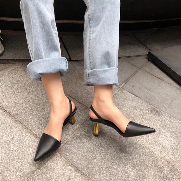 sandals 2021 women pointed toe shallow pumps simple back strap high heels dress shoes slingback summer elegant, Black
sandals 2021 women pointed toe shallow pumps simple back strap high heels dress shoes slingback summer elegant, Black
