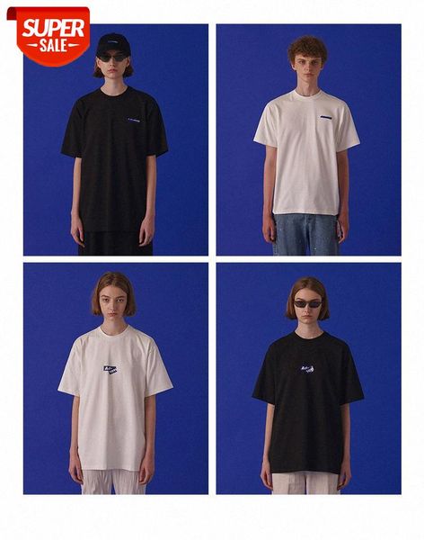 korean ader t-shirt folded black and blue printed short-sleeved shirt t #fh6h, White
korean ader t-shirt folded black and blue printed short-sleeved shirt t #fh6h, White