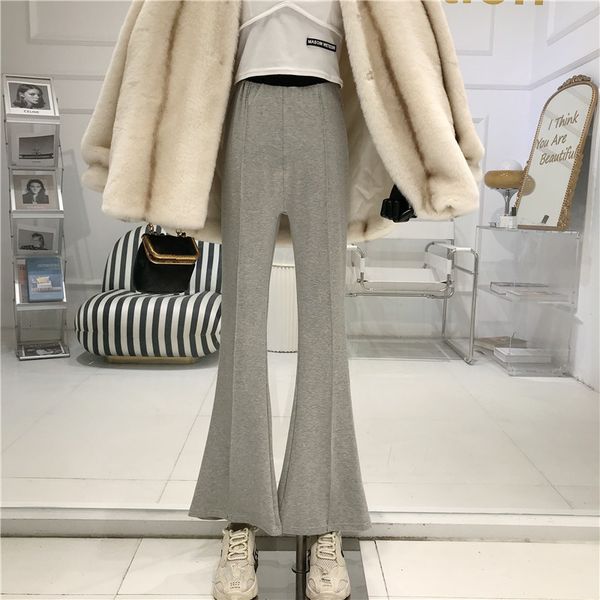high waist flaccid feeling of leg women's winter design lean and loose in straight line pants floor 7vy0, Black;white
high waist flaccid feeling of leg women's winter design lean and loose in straight line pants floor 7vy0, Black;white