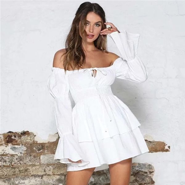 2021 Spring Long Flare Slash Neck Ruffles White High Waist Cotton Short Woman's Dress Vintage Qzq7, Black;gray
2021 Spring Long Flare Slash Neck Ruffles White High Waist Cotton Short Woman's Dress Vintage Qzq7, Black;gray