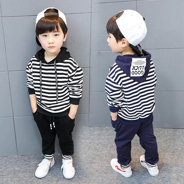 boys clothing sets kids suits children clothes spring autumn cotton long sleeve striped hoodie pants trousers casual baby outfits b7265, White
boys clothing sets kids suits children clothes spring autumn cotton long sleeve striped hoodie pants trousers casual baby outfits b7265, White