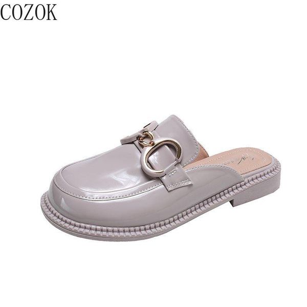 slippers spring baotou women's fashion all-match simple vamp buckle design trend outer wear temperament 2021, Black
slippers spring baotou women's fashion all-match simple vamp buckle design trend outer wear temperament 2021, Black