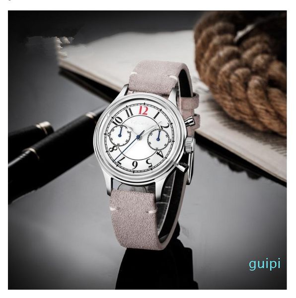 wristwatches merkur 38mm white enamel dial red 12 chronograph function polished case mechanical hand winding movement men's watch, Slivery;brown
wristwatches merkur 38mm white enamel dial red 12 chronograph function polished case mechanical hand winding movement men's watch, Slivery;brown