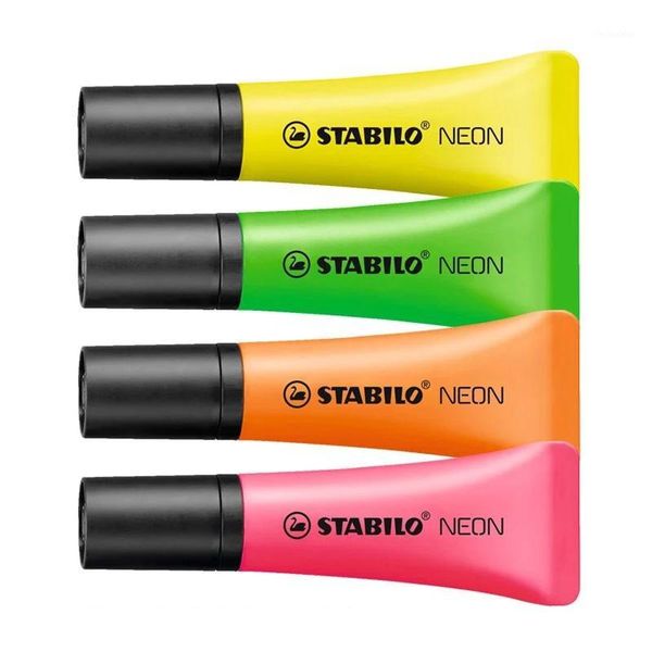 4 colors/set germany stabilo marker pen highlighter pen toothpaste neon 72# oblique nib students school office stationery1 
4 colors/set germany stabilo marker pen highlighter pen toothpaste neon 72# oblique nib students school office stationery1