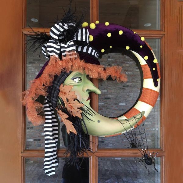 decorative flowers & wreaths witch moon wreath halloween christmas party pendant door hanger burlaps jack-o-lantern home decor 40cm
decorative flowers & wreaths witch moon wreath halloween christmas party pendant door hanger burlaps jack-o-lantern home decor 40cm